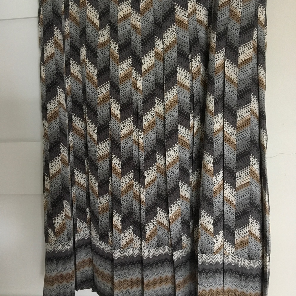 Talbots Pleaded Gray-Beige Skirt